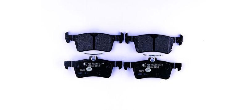 HELLA 8DB 355 021-701 Bremsbelagsatz, Scheibenbremsbelag f&uuml;r PEUGEOT