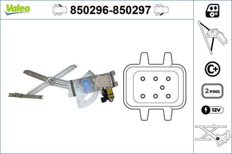 VALEO 850296 Fensterheber vorne links OPEL Corsa