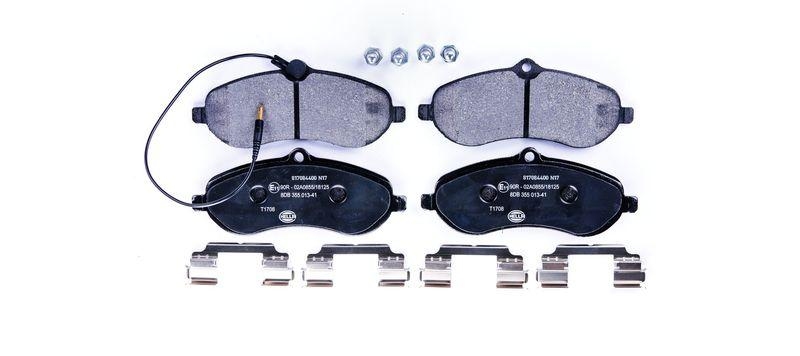 HELLA 8DB 355 013-411 Bremsbelagsatz, Scheibenbremsbelag f&uuml;r P.S.A/FIAT