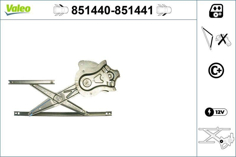 VALEO 851440 Fensterheber TOYOTA Yaris III (11>) v l