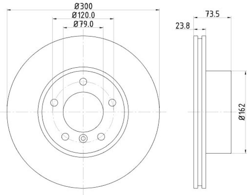 HELLA 8DD 355 128-421 Bremsscheibe für BMW