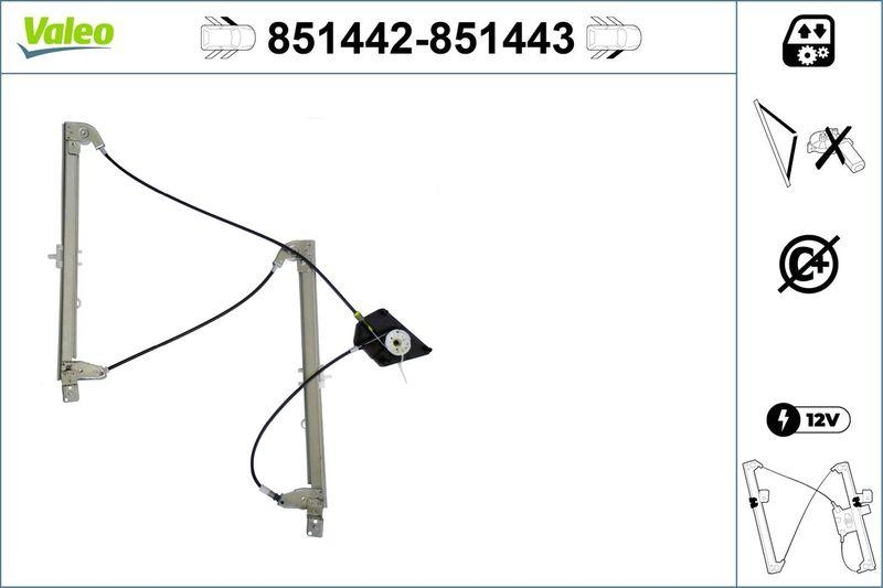 VALEO 851442 Fensterheber (o. Motor) vorne links Audi A3