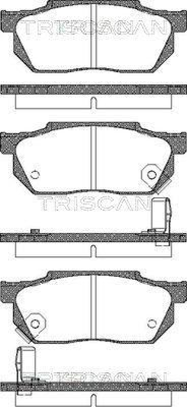 TRISCAN 8110 40884 Bremsbelag Vorne f&uuml;r Honda Accord, Civic, Prelu