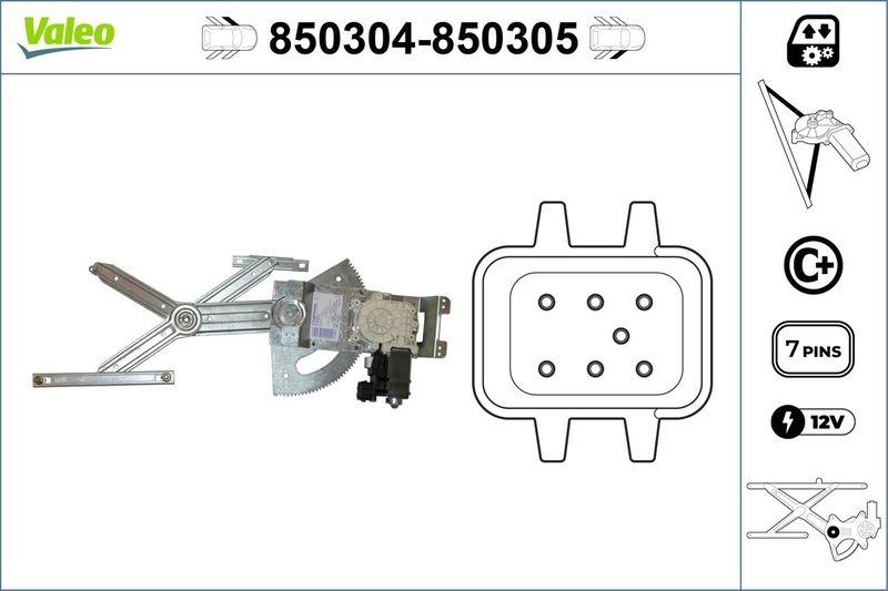 VALEO 850304 Fensterheber vorne links OPEL Corsa