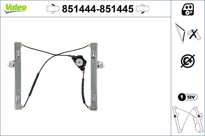 VALEO 851444 Fensterheber (o.Motor) FORD FIESTA 5 v l