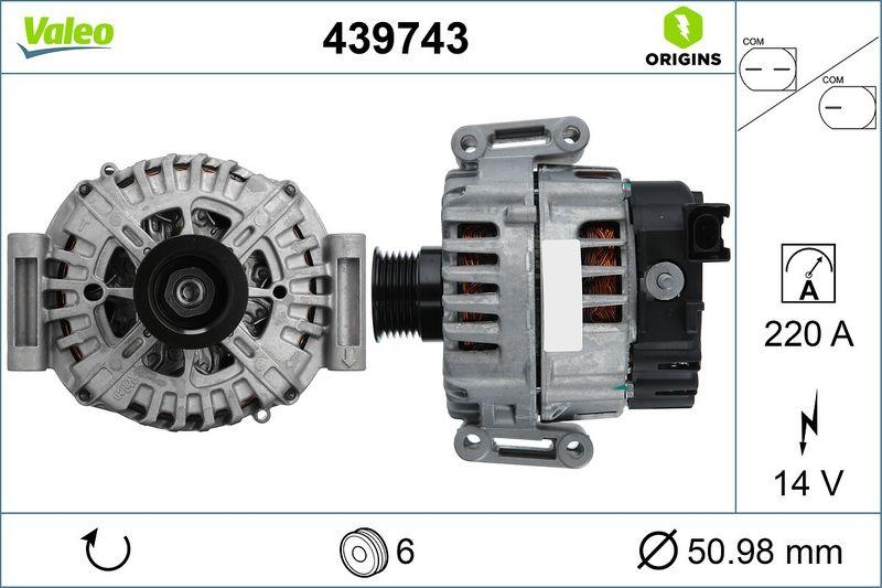 VALEO 439743 Generator Neu - ORIGINS