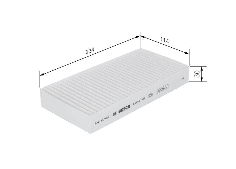 BOSCH 1 987 432 184 Filter Innenraumluft