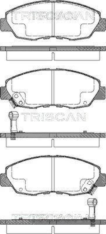 TRISCAN 8110 40972 Bremsbelag Vorne f&uuml;r Honda Accord, Prelude