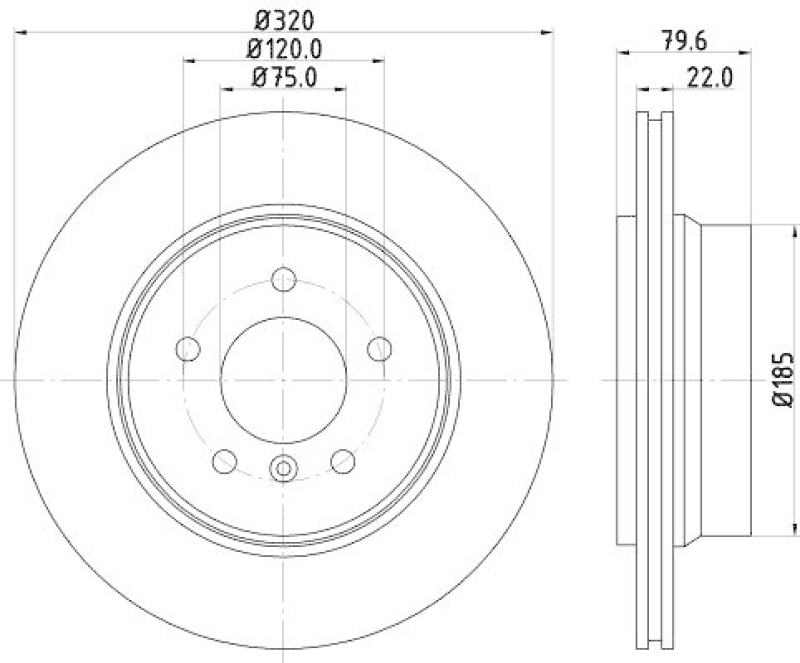 HELLA 8DD 355 128-491 Bremsscheibe f&uuml;r BMW X3 (E83)