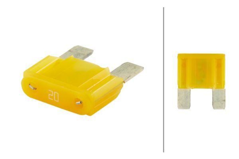 HELLA 8JS 728 595-131 Sicherung Maxi, 20 A, Set gelb