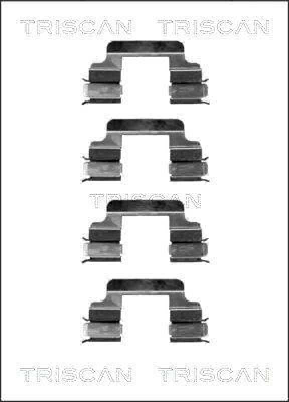 TRISCAN 8105 101613 Montagesatz, Scheibenbremsbelag f&uuml;r Citroen, Fiat, Lancia, Mer
