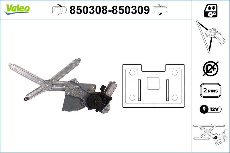 VALEO 850308 Fensterheber vorne links PEUGEOT 205