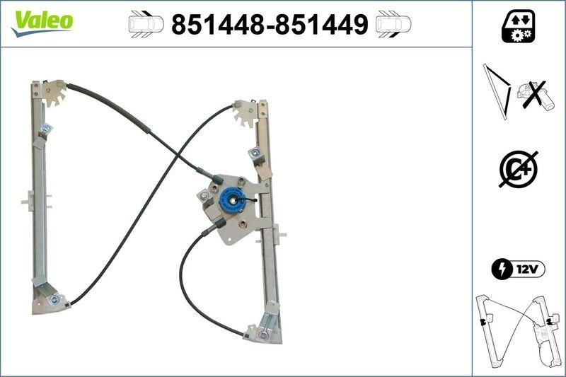 VALEO 851448 Fensterheber (o. Motor) FORD FOCUS 3 v l