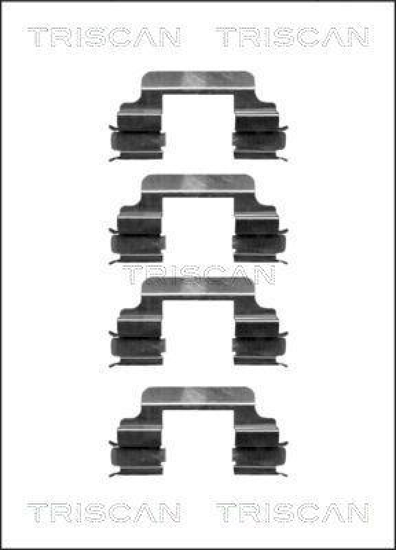 TRISCAN 8105 101614 Montagesatz, Scheibenbremsbelag f&uuml;r Citroen, Fiat, Lancia, Mer