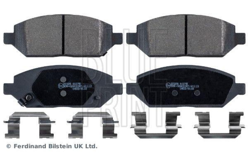 BLUE PRINT ADW194216 Bremsbelagsatz mit Befestigungsmaterial f&uuml;r Vauxhall