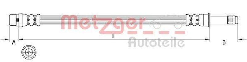 METZGER 4111639 Bremsschlauch f&uuml;r VOLVO VA links/rechts