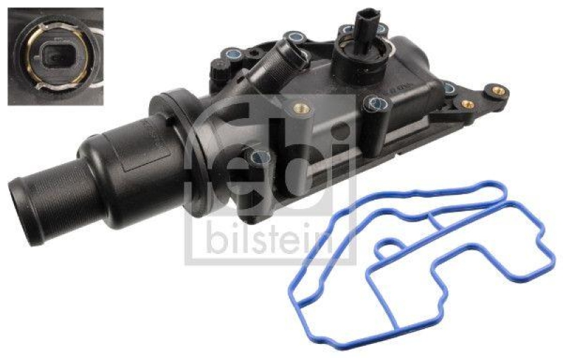 FEBI BILSTEIN 108756 Thermostat mit Geh&auml;use, Dichtung und Temperaturschalter f&uuml;r Renault