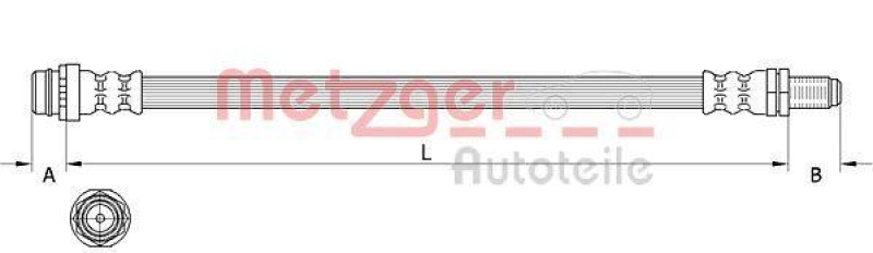 METZGER 4111641 Bremsschlauch f&uuml;r VOLVO VA links/rechts