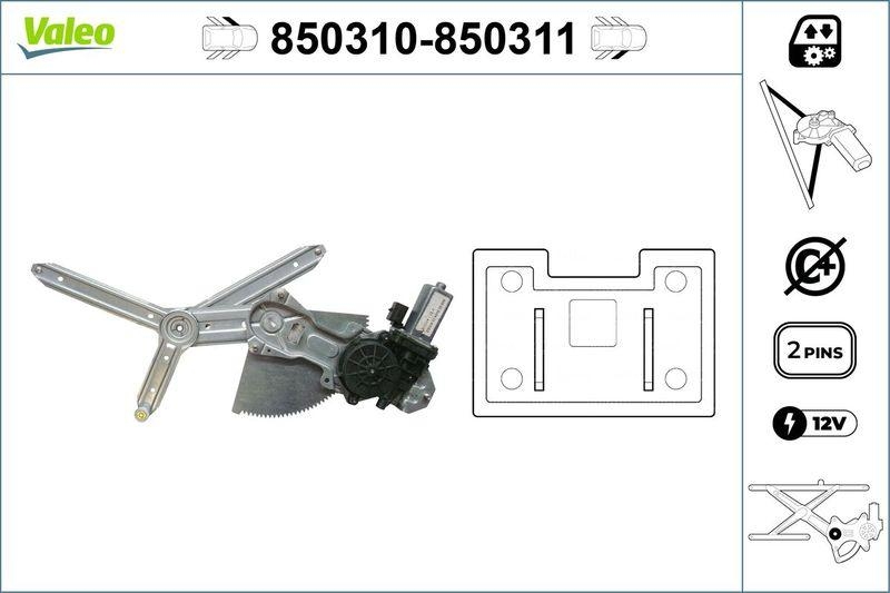 VALEO 850310 Fensterheber vorne links PEUGEOT 205