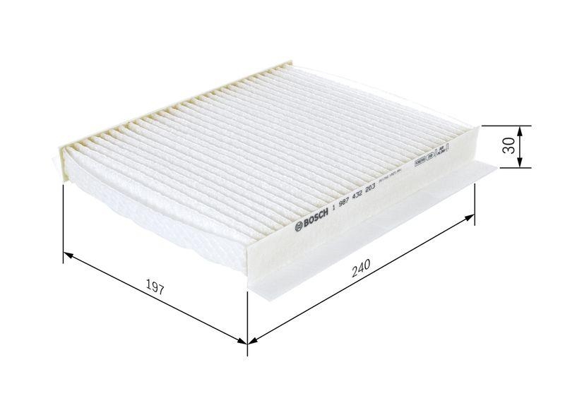 BOSCH 1 987 432 203 Filter Innenraumluft