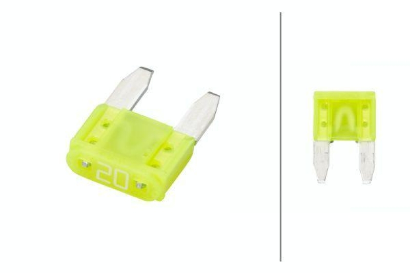 HELLA 8JS 728 596-047 Sicherung Mini, 20 A, Set gelb