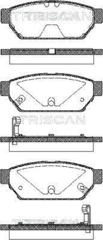 TRISCAN 8110 42005 Bremsbelag Hinten f&uuml;r Mitsubishi