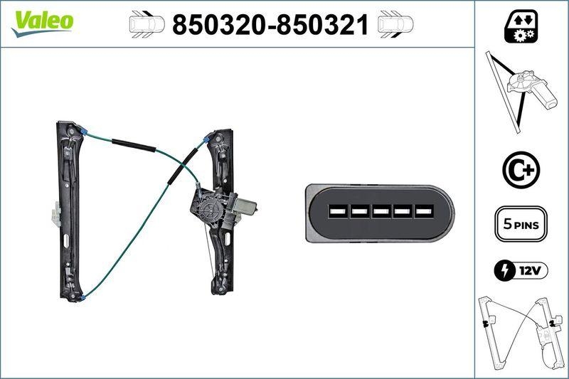 VALEO 850320 Fensterheber (motor) VL BMW