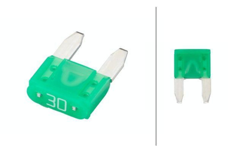 HELLA 8JS 728 596-171 Sicherung Mini, 30 A grün