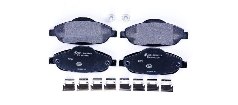 HELLA 8DB 355 013-911 Bremsbelagsatz, Scheibenbremsbelag f&uuml;r PEUGEOT