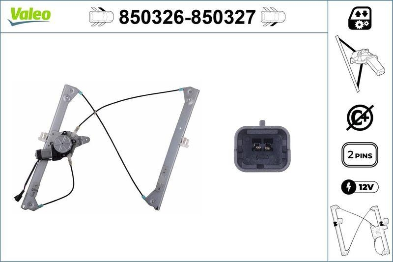 VALEO 850326 Fensterheber vorne links PEUGEOT 206