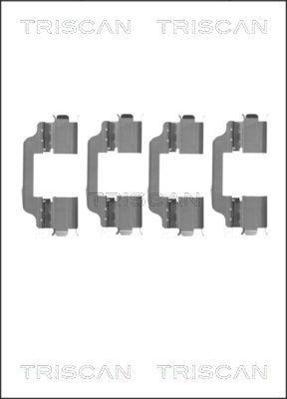 TRISCAN 8105 101645 Montagesatz, Scheibenbremsbelag f&uuml;r Fiat, Honda, Suzuki