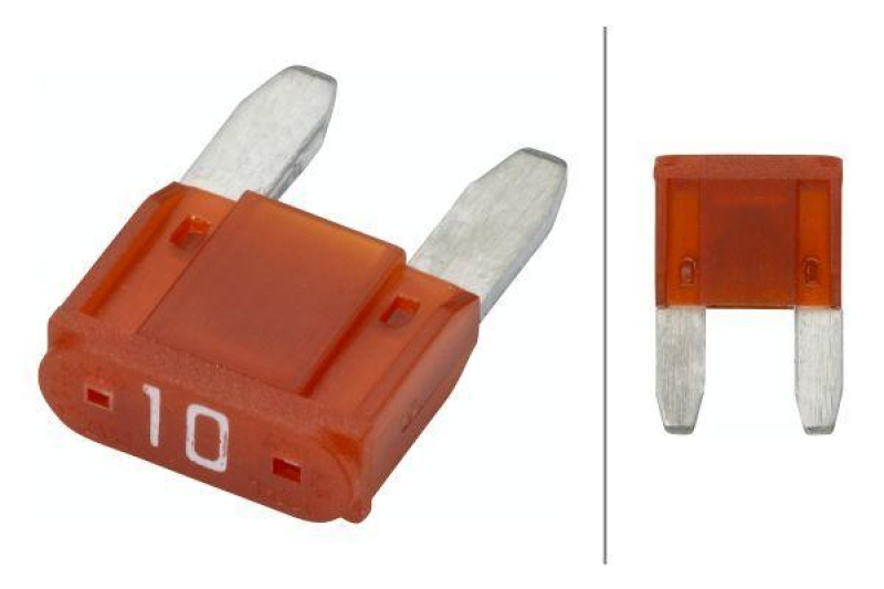 HELLA 8JS 728 596-212 Sicherung D 206, 10 A rot, Set
