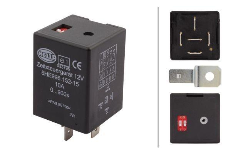 HELLA 5HE 996 152-151 Zeitrelais, 12V Wechsler, Maxi, 5-polig
