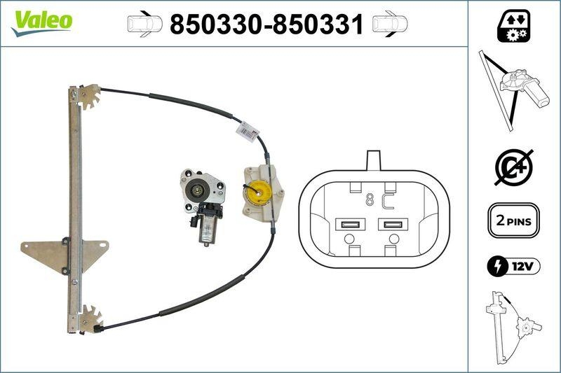 VALEO 850330 Fensterheber vorne links PEUGEOT 307