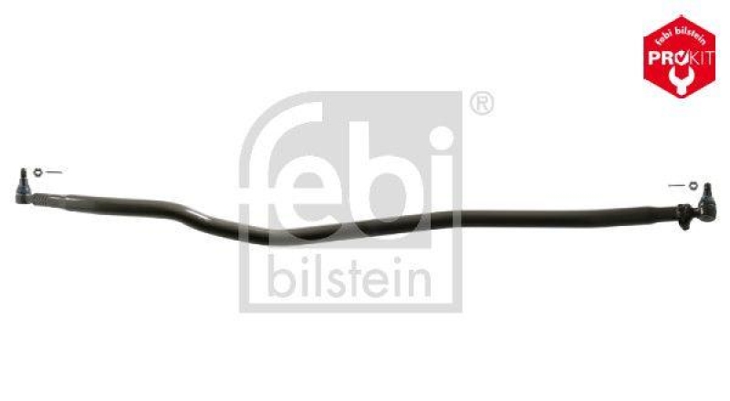 FEBI BILSTEIN 45809 Lenkstange mit Kronenmuttern und Splinten, vom Lenkgetriebe zur 2. Vorderachse für Volvo