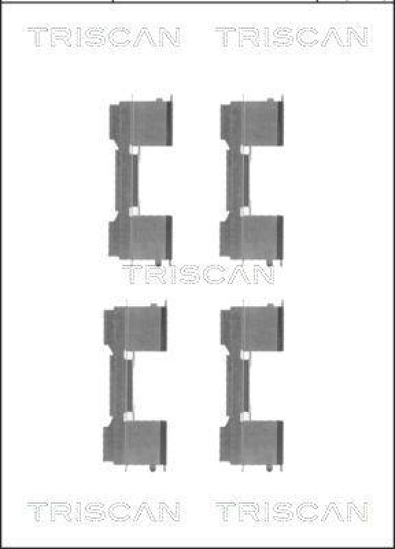 TRISCAN 8105 101650 Montagesatz, Scheibenbremsbelag f&uuml;r Citroen, Fiat, Peugeot