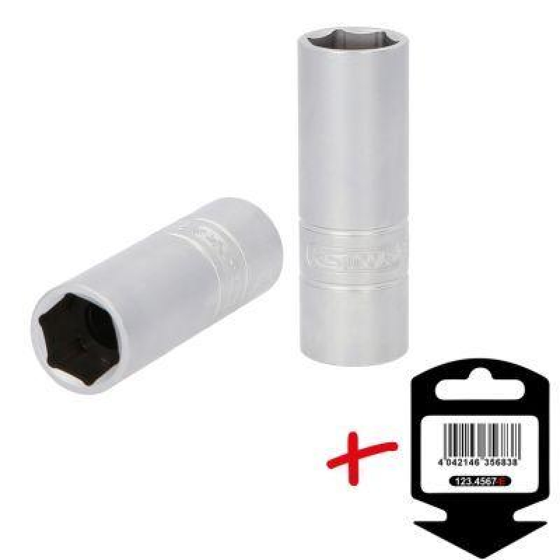 KS TOOLS 911.1205-E 1/2" Zündkerzenstecknuss 16mm
