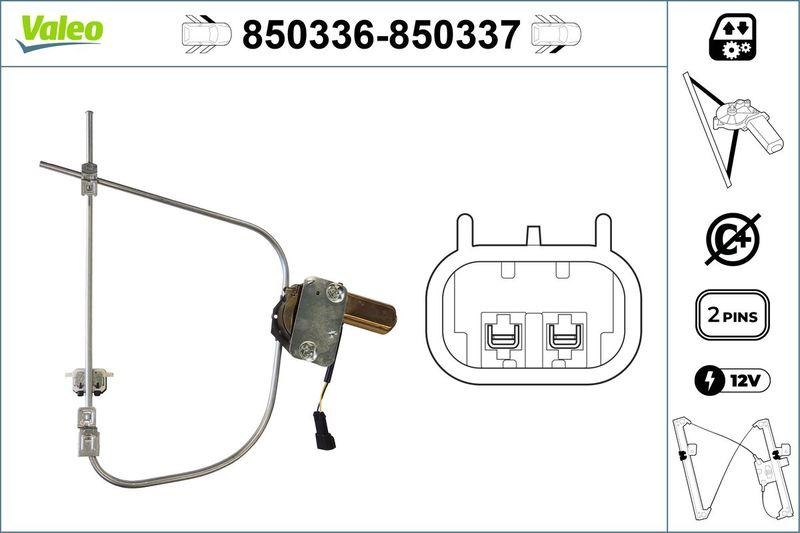 VALEO 850336 Fensterheber vorne links RENAULT R19