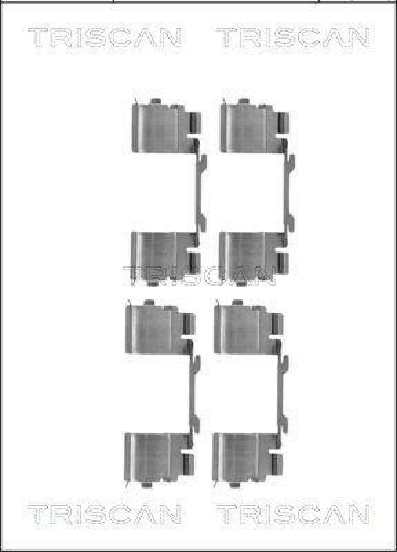 TRISCAN 8105 101651 Montagesatz, Scheibenbremsbelag f&uuml;r Citroen, Fiat, Peugeot