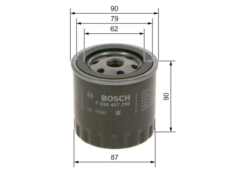 Bosch F 026 407 250 Ölfilter P7250