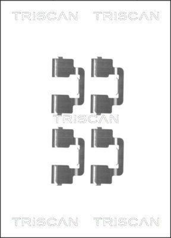 TRISCAN 8105 101653 Montagesatz, Scheibenbremsbelag f&uuml;r Citroen, Fiat, Peugeot