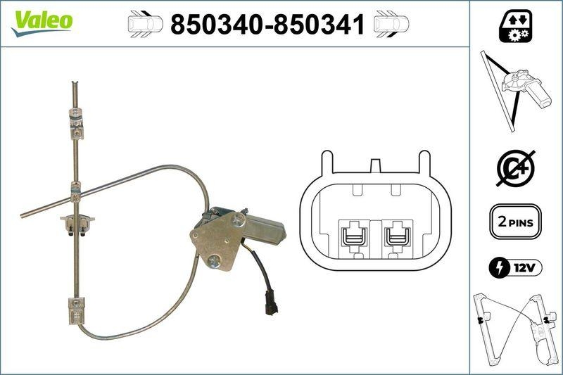 VALEO 850340 Fensterheber vorne links RENAULT Clio