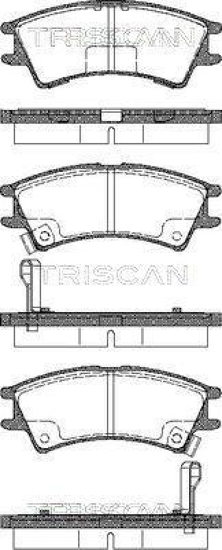 TRISCAN 8110 43007 Bremsbelag Vorne f&uuml;r Hyundai Atos, Opel Agila
