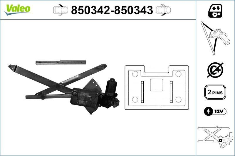 VALEO 850342 Fensterheber vorne links RENAULT Twingo