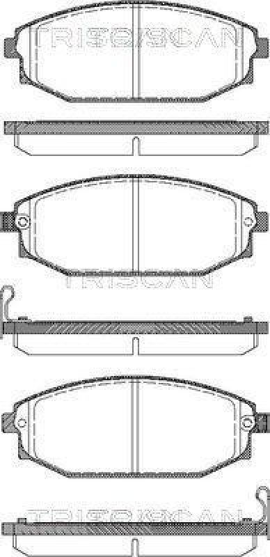 TRISCAN 8110 43009 Bremsbelag Vorne f&uuml;r Hyundai Galloper
