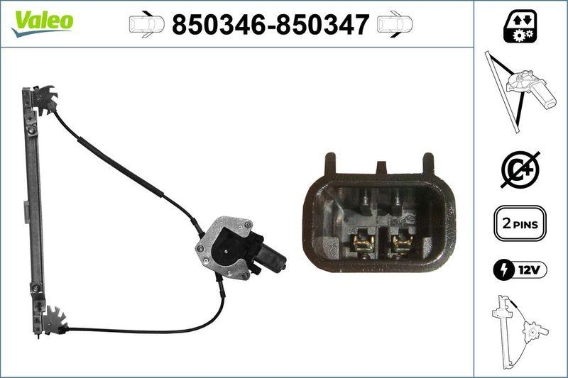 VALEO 850346 Fensterheber vorne links RENAULT Megane