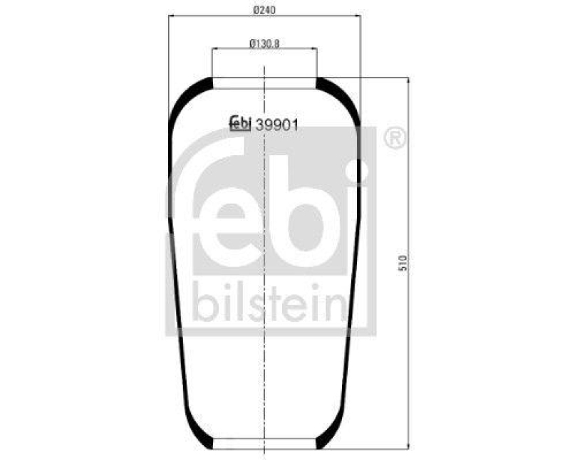 FEBI BILSTEIN 39901 Luftfederbalg ohne Kolben für M A N