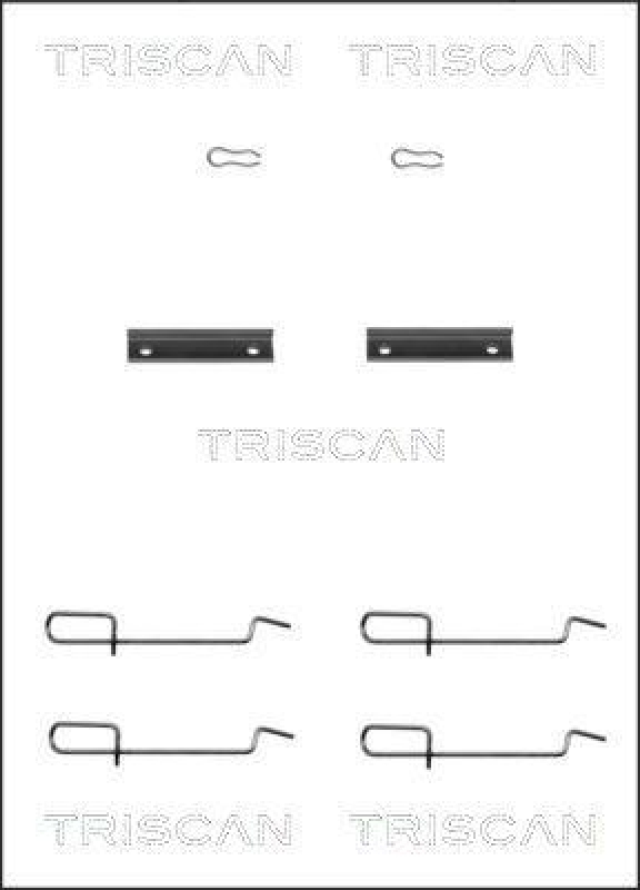 TRISCAN 8105 101592 Montagesatz, Scheibenbremsbelag f&uuml;r Citroen, Peugeot