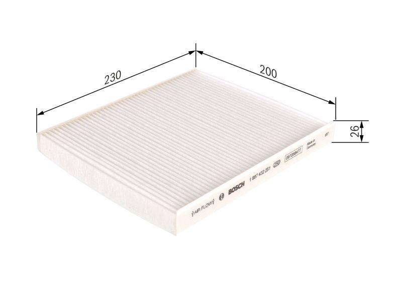 BOSCH 1 987 432 251 Filter Innenraumluft