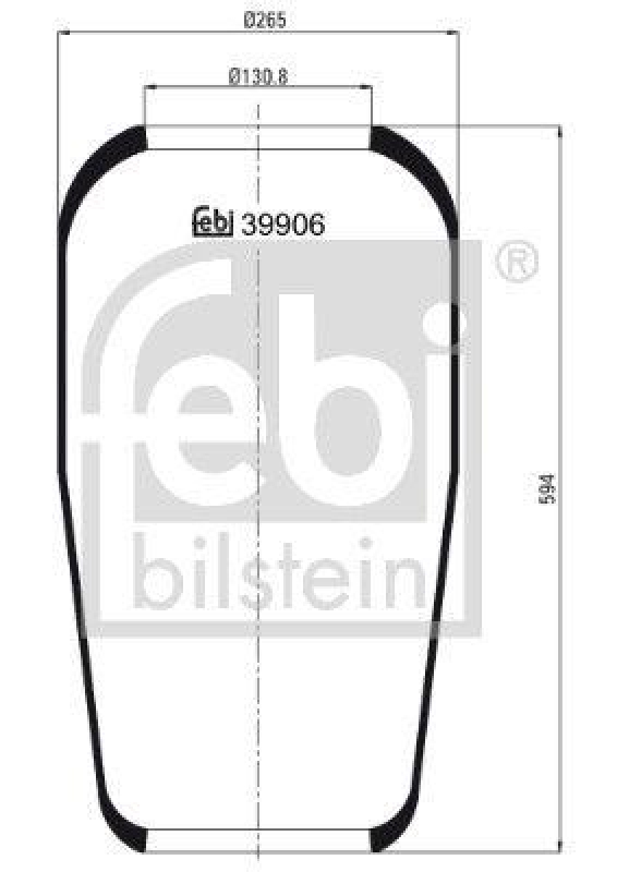 FEBI BILSTEIN 39906 Luftfederbalg ohne Kolben für Mercedes-Benz
